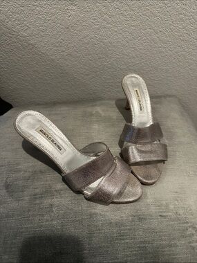 Manolo Blahnik Silver Heels